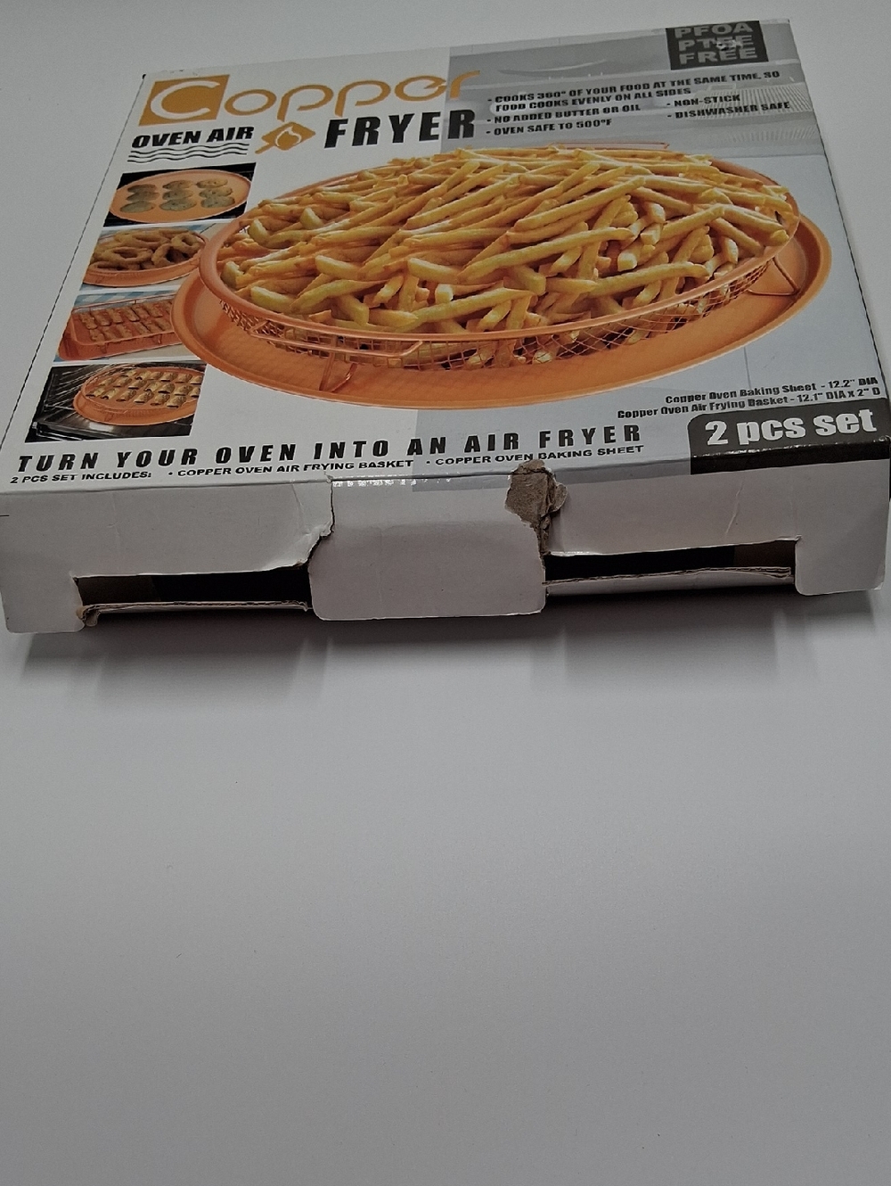 Copper Oven Air Fryer Baking Sheet Round - Picture 4 of 11